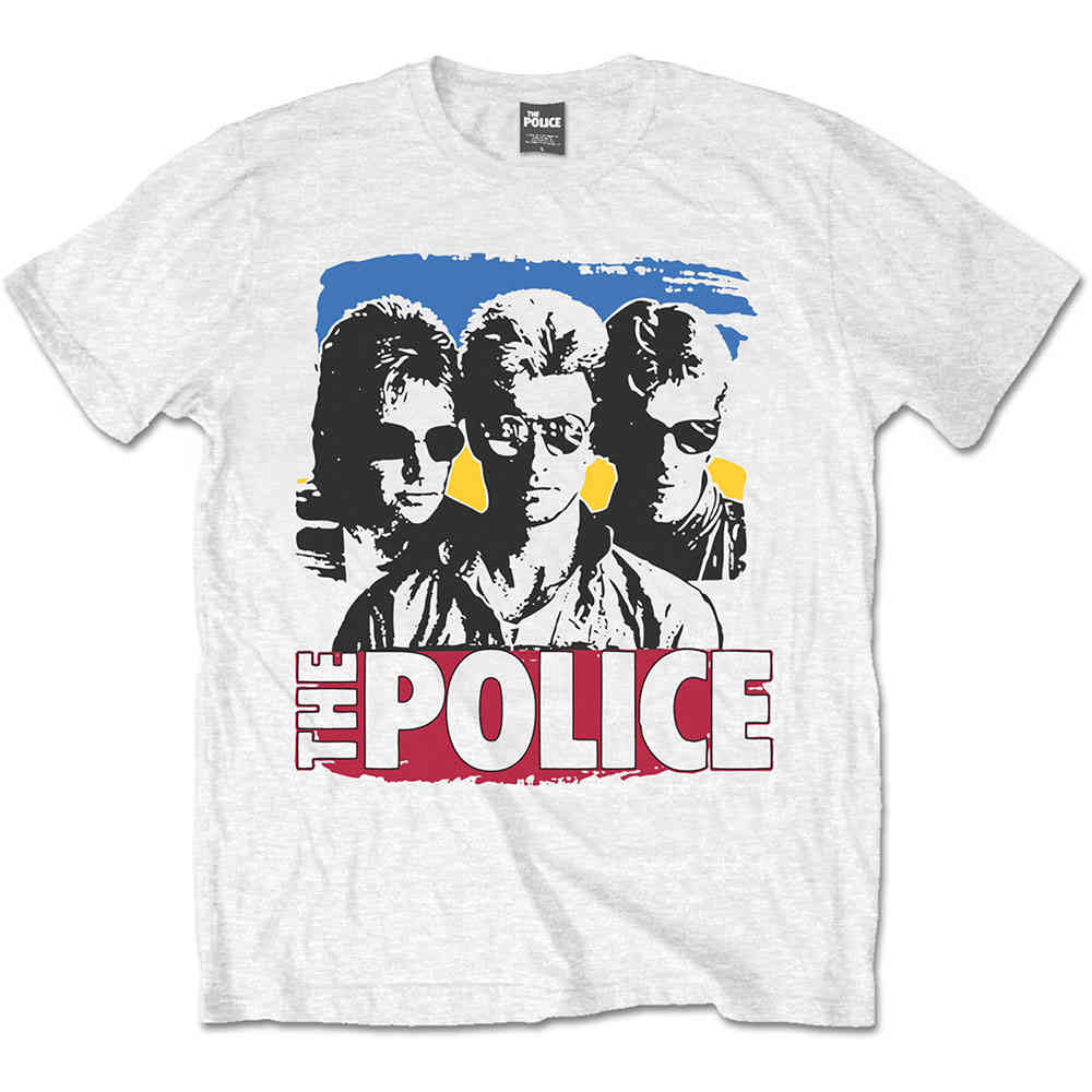 The Police - Band Photo Sunglasses Tshirt Homme - Blanc